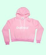 BABES PINK CROPPED HOODIE